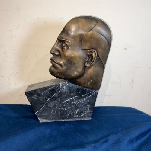MUSSOLINI BRONZE MARBLE ART DECO