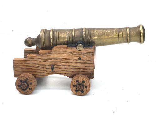 Brass Barrelled Ship of the Line Cannon & Carriage