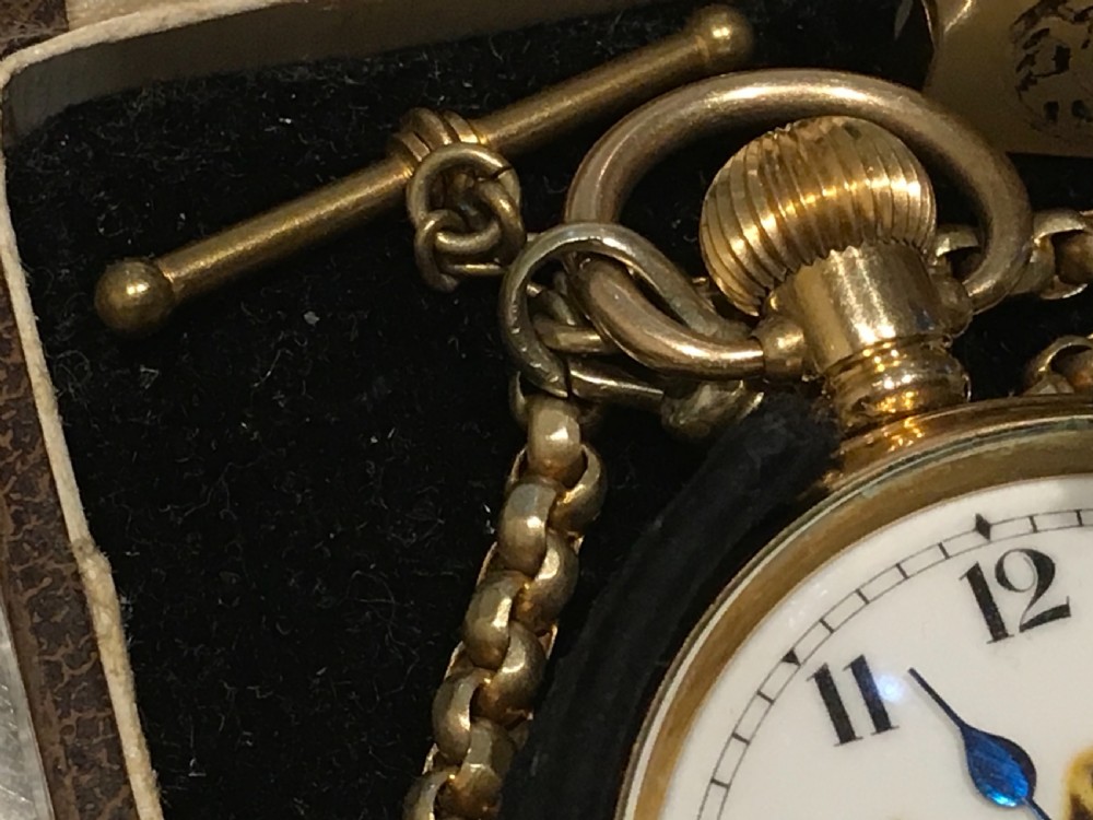 Masonic pocket watch and chain & Fob View II