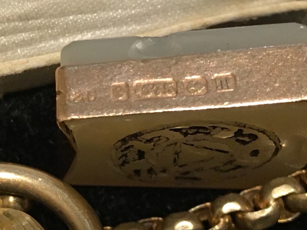 Masonic pocket watch and chain & Fob View III