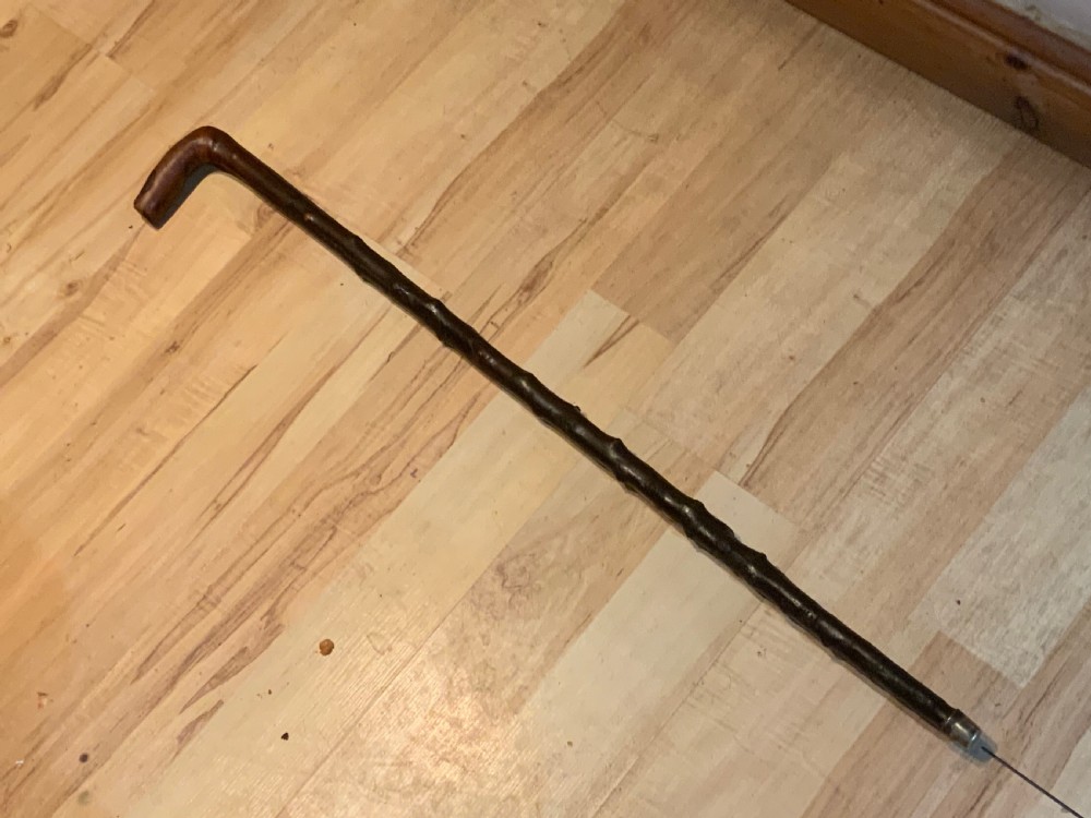 Irish Blackthorn walking stick sword stick  View II