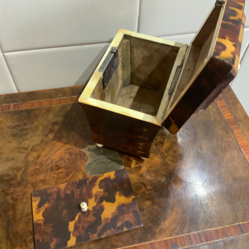 Tea Caddy in Tortoise shell veneer  View IX