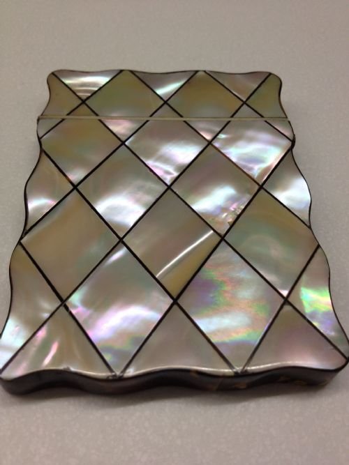 Mother of Pearl-tortoiseshell Card Case