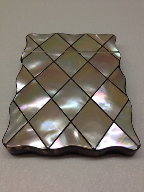 MOTHER OF PEARL-TORTOISESHELL CARD CASE View II