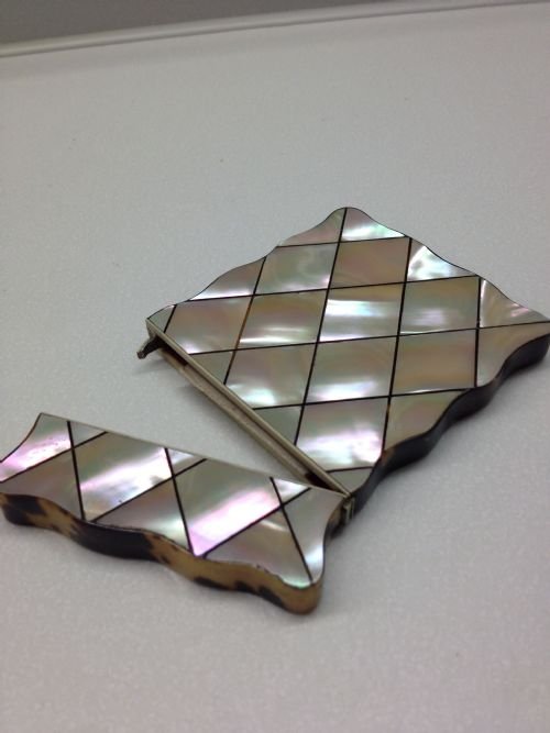 MOTHER OF PEARL-TORTOISESHELL CARD CASE View IV