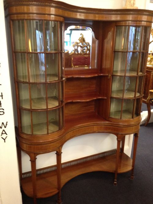 1/2 Price !!Fabulous Quality Edwardian Mahogany Inlaid Display Cabinet