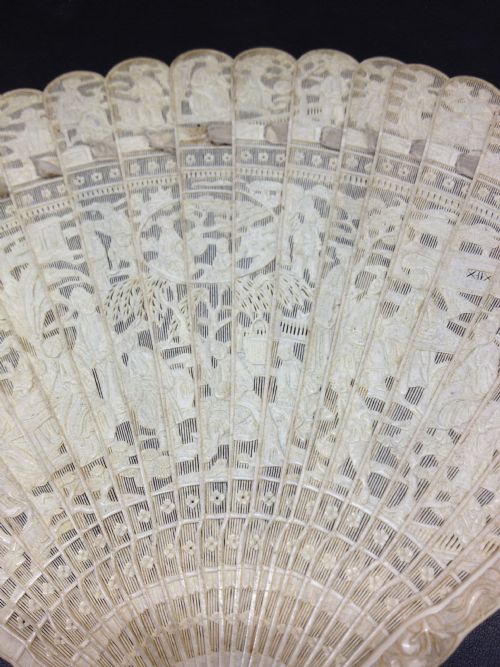 fig 1. MAGNIFICENT (LACE QUALITY) CHINESE IVORY FAN CANTONESE
