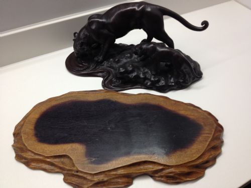 MAGNIFICENT JAPANESE BRONZE TIGER GROUP BY 