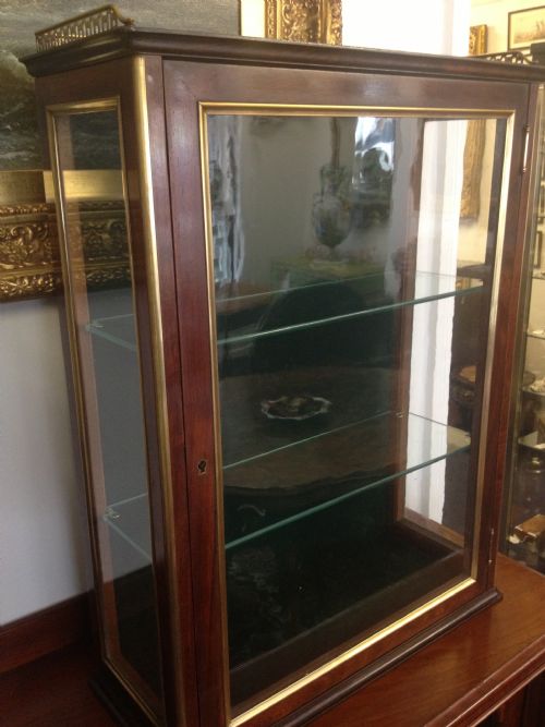 fig 2. PAIR 19TH C FRENCH BRASS MOUNTED DISPLAY CABINETS