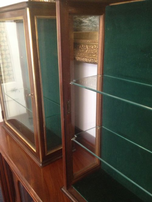 PAIR 19TH C FRENCH BRASS MOUNTED DISPLAY CABINETS View VII