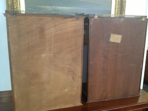 PAIR 19TH C FRENCH BRASS MOUNTED DISPLAY CABINETS View VIII