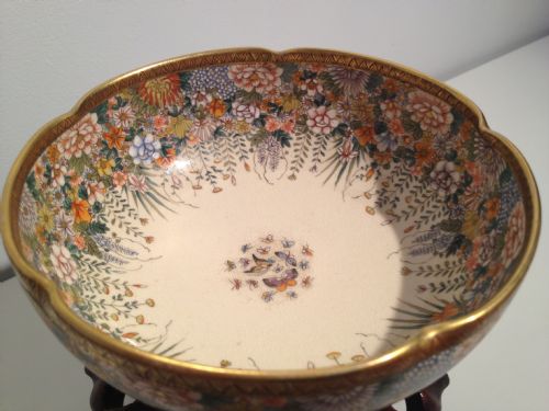 GREAT QUALITY JAPANESE SATSUMA BOWL MEIJI 1868-1912 View V