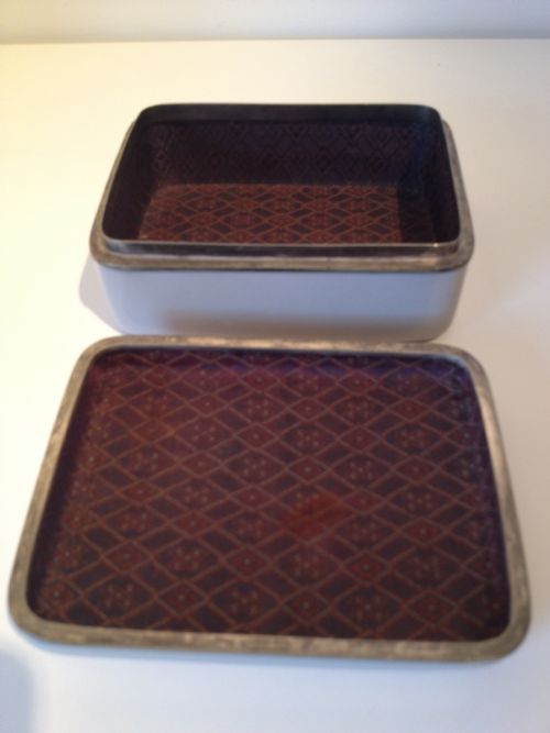 SUPERB QUALITY JAPANESE CLOISONNE SILVER WIRED LIDDED BOX View IV