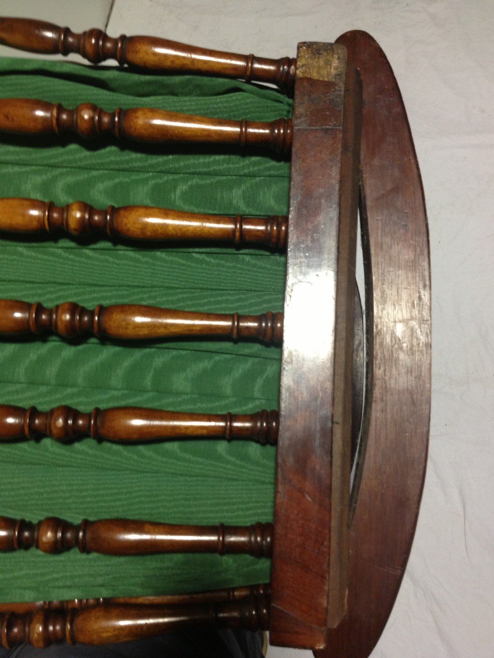 RARE AND UNUSUAL DUTCH MARQUETRY ROCKING CRIB View IX