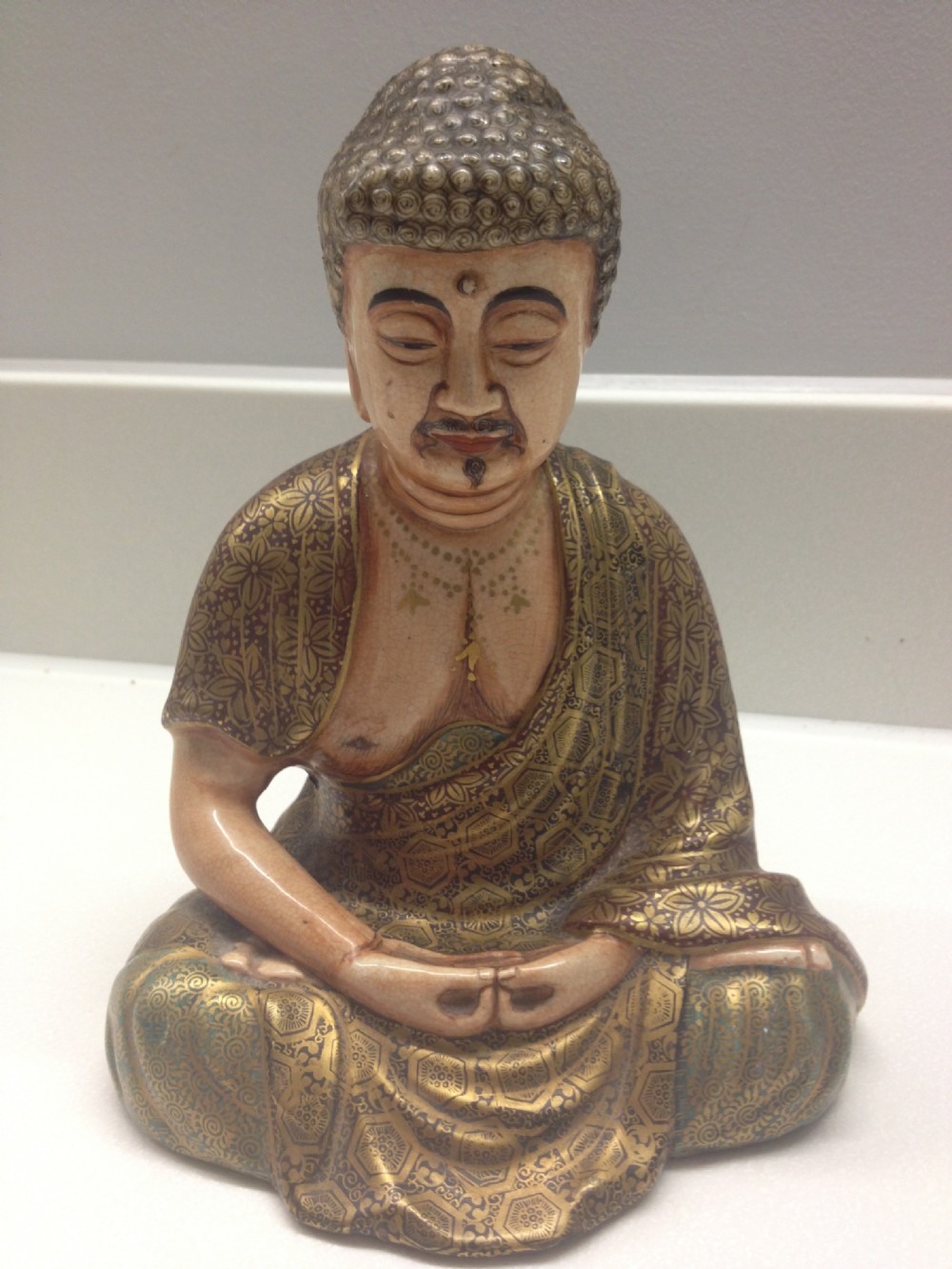 FINE QUALITY JAPANESE SATSUMA BUDDHA MEIJI PERIOD  View VII