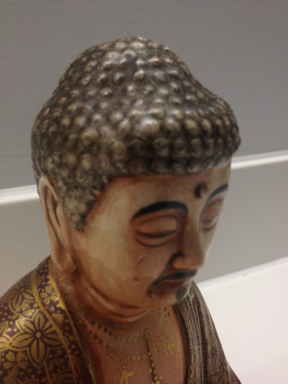 FINE QUALITY JAPANESE SATSUMA BUDDHA MEIJI PERIOD  View IX