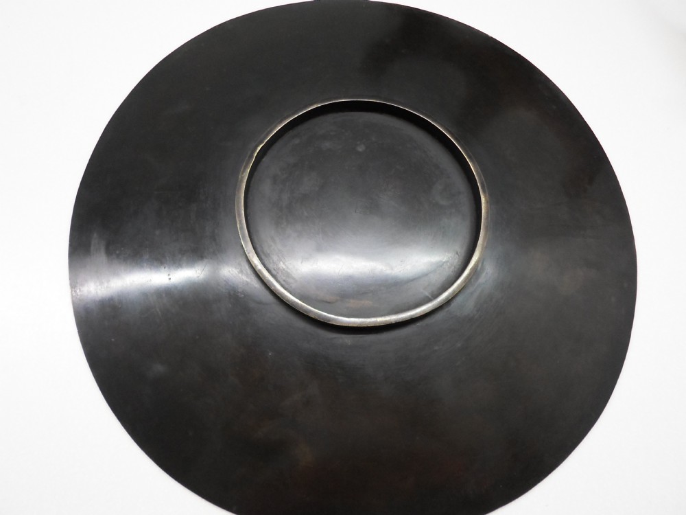 JAPANESE BRONZE ONLAID PLATE SIGNED BY NOGAWA View V