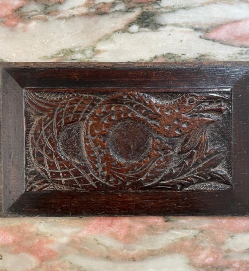 Period Oak Carved Serpent / Snake Panel