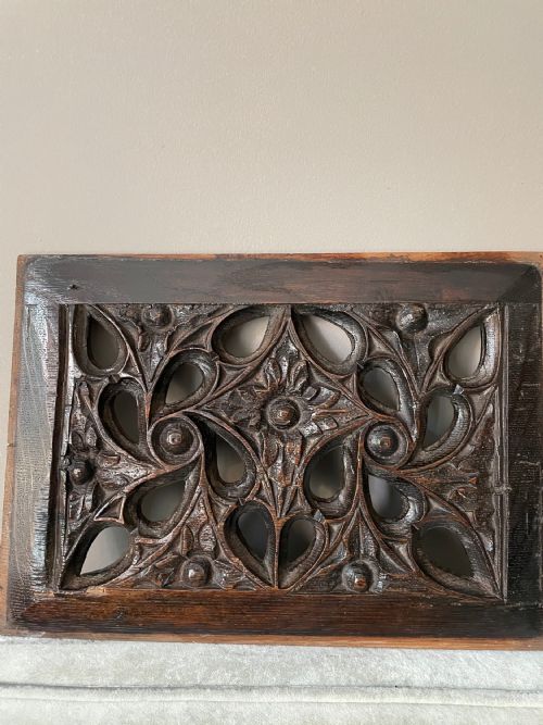 16th Century Carved Oak Pierced Tracery Panel