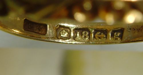 RESERVED FOR REBECCA ANTIQUE EDWARDIAN 18 CT YELLOW GOLD DIAMOND AND EMERALD RING - ADDITIONAL PHOTO 8
