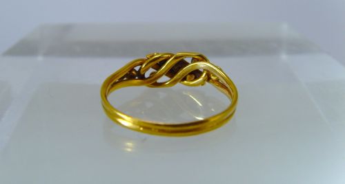 ANTIQUE VICTORIAN 18CT GOLD KEEPER RING - ADDITIONAL PHOTO 4