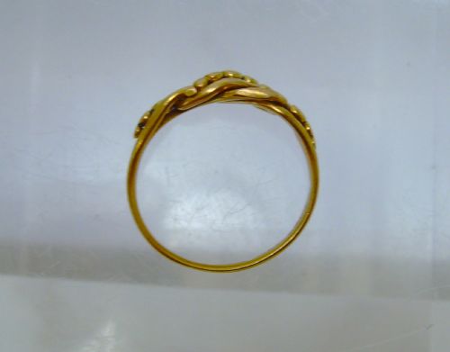 ANTIQUE VICTORIAN 18CT GOLD KEEPER RING - ADDITIONAL PHOTO 5