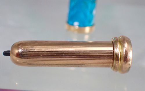 ANTIQUE VICTORIAN 9CT GOLD ENAMELLED MINIATURE PENCIL - ADDITIONAL PHOTO 3