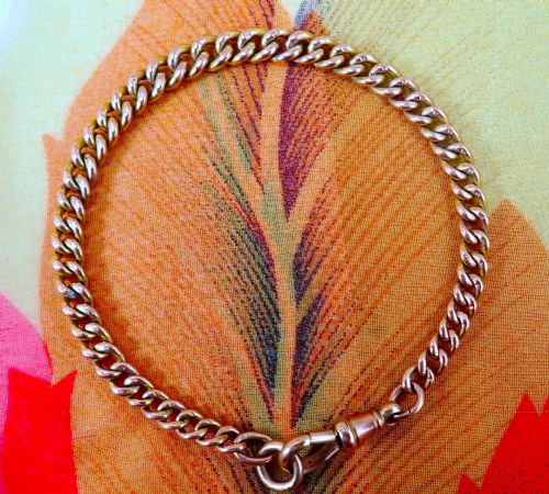 ANTIQUE EDWARDIAN 9CT SOLID ROSE GOLD 175 GRAMS BRACELET - ADDITIONAL PHOTO 1