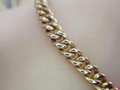 ANTIQUE EDWARDIAN 9CT SOLID ROSE GOLD 175 GRAMS BRACELET - ADDITIONAL PHOTO 5