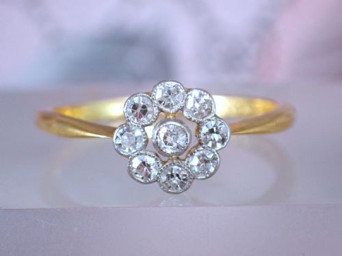 ART DECO 9CT YELLOW GOLD PINK TOURMALINE RING - ADDITIONAL PHOTO 6