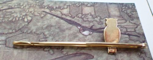 ANTIQUE EDWARDIAN 15CT GOLD NATURAL PEARL AND ENAMEL OWL BROOCH - ADDITIONAL PHOTO 2