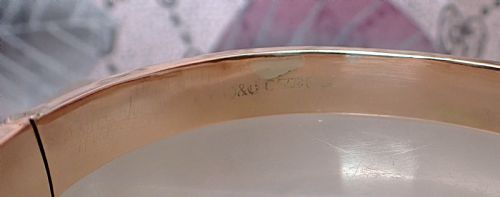 ANTIQUE EDWARDIAN 9CT ROSE AND YELLOW GOLD BANGLE - ADDITIONAL PHOTO 5
