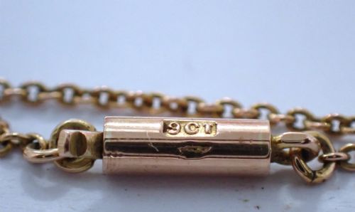 ANTIQUE EDWARDIAN 1910S 9CT ROSE GOLD LARGE CITRINE PENDANT - ADDITIONAL PHOTO 3