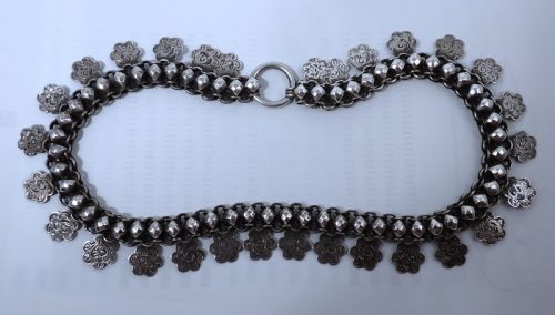 ANTIQUE VICTORIAN SILVER 16 INCHES COLLAR CHOKER CHAIN - ADDITIONAL PHOTO 2