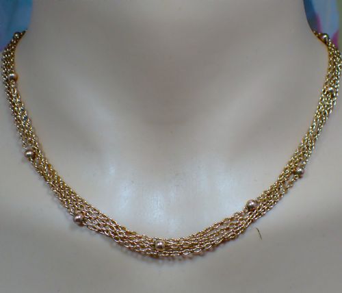 ANTIQUE EDWARDIAN 15CT GOLD 63 INCHES GUARD CHAIN - ADDITIONAL PHOTO 5