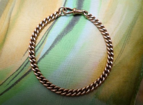 Antique Edwardian 9 Ct Rose Gold Heavy 16.22 Grams Bracelet