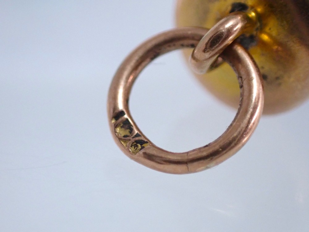 Antique Victorian 9ct gold enamelled miniature pencil View VII