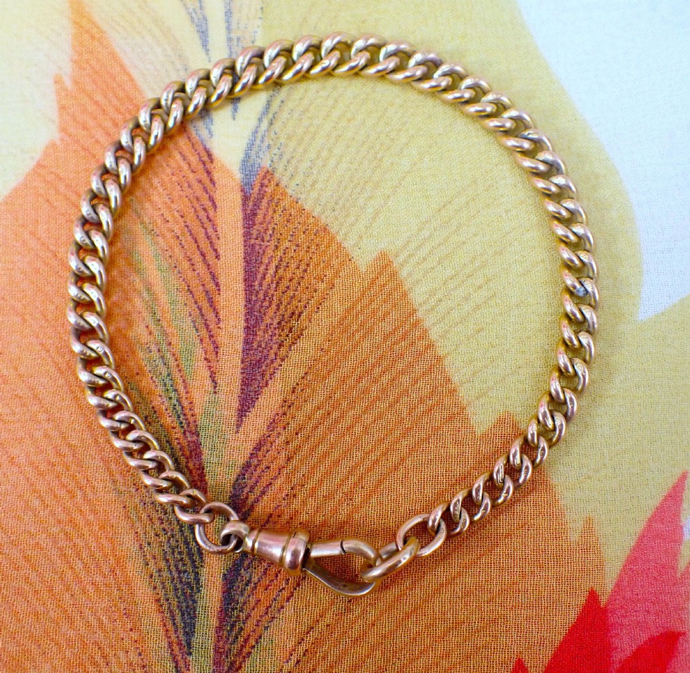 Antique Edwardian 9ct solid rose gold 17.5 grams Bracelet View VII