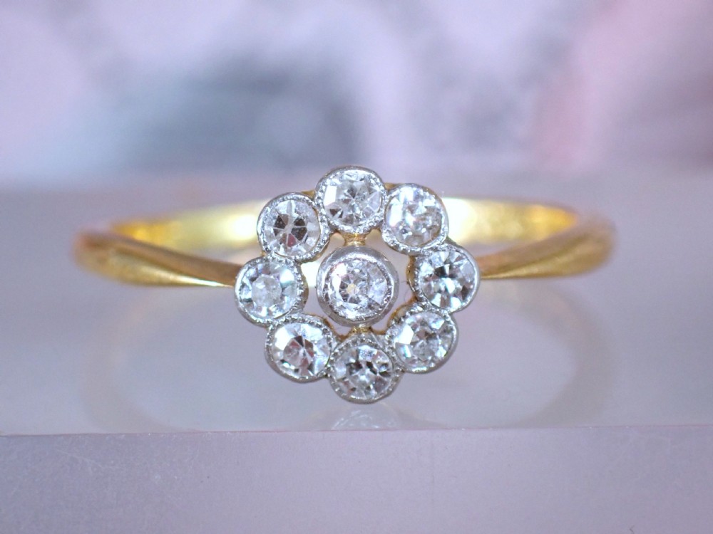Art Deco 9ct yellow gold Pink Tourmaline ring View VII