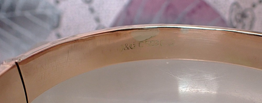 Antique Edwardian 9ct rose and yellow gold bangle View VI