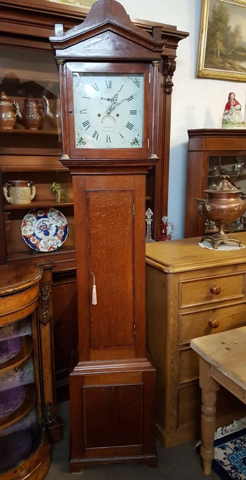 Antique  Oak  Long Case Clock