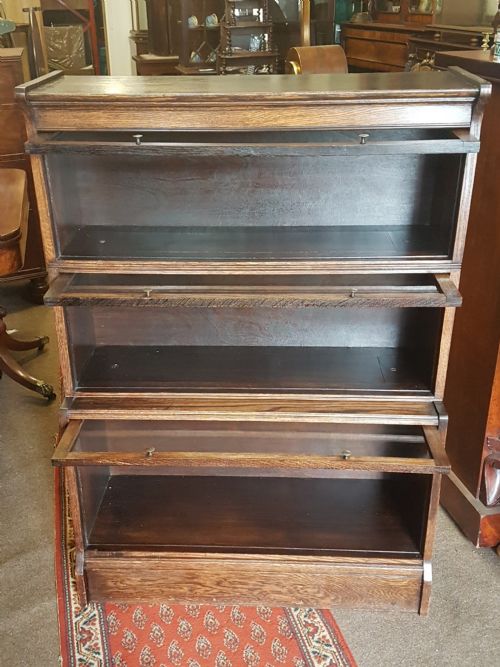 fig 1. ANTIQUE OAK  STACKING BOOKCASE 