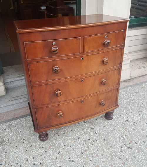 Victorian Bow Fronted Chest of Drawers