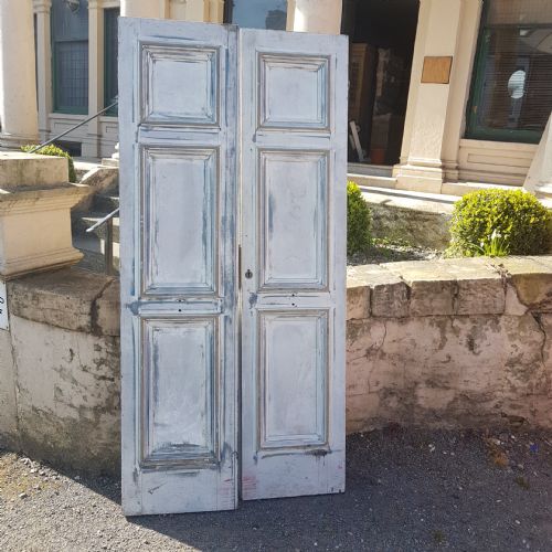 Pair of Solid 
 Mahogany Painted Doors