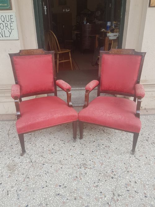 Pair of Edwardian Arm Chairs