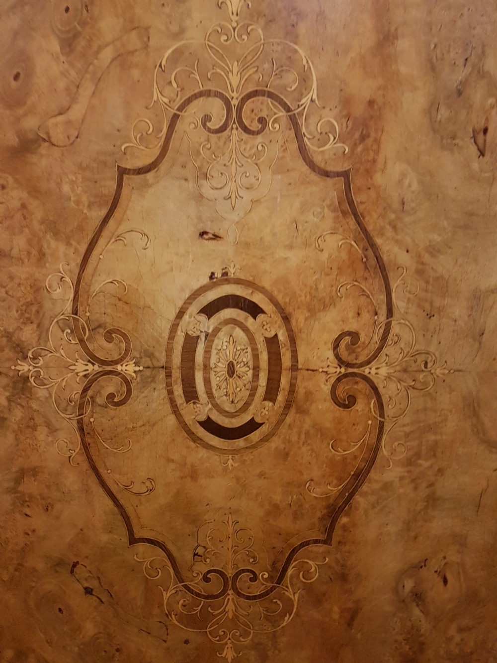 BURR WALNUT INLAID CREDENZA  View IV