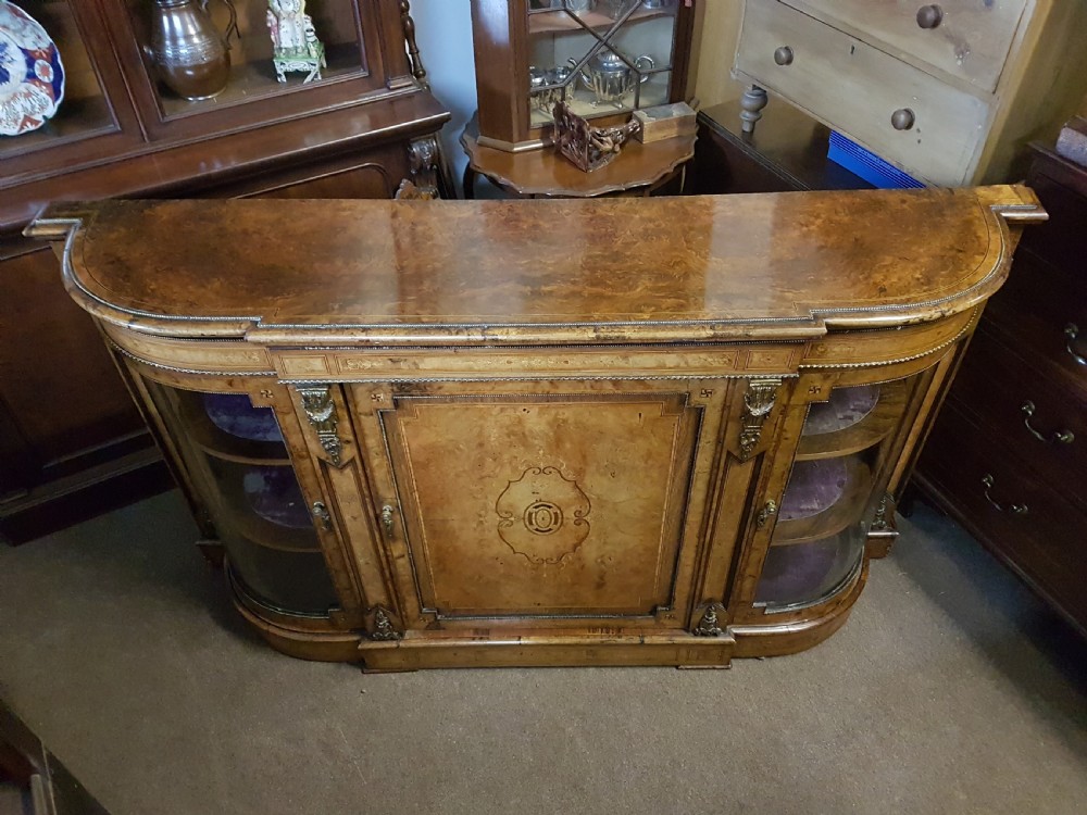 BURR WALNUT INLAID CREDENZA  View VI