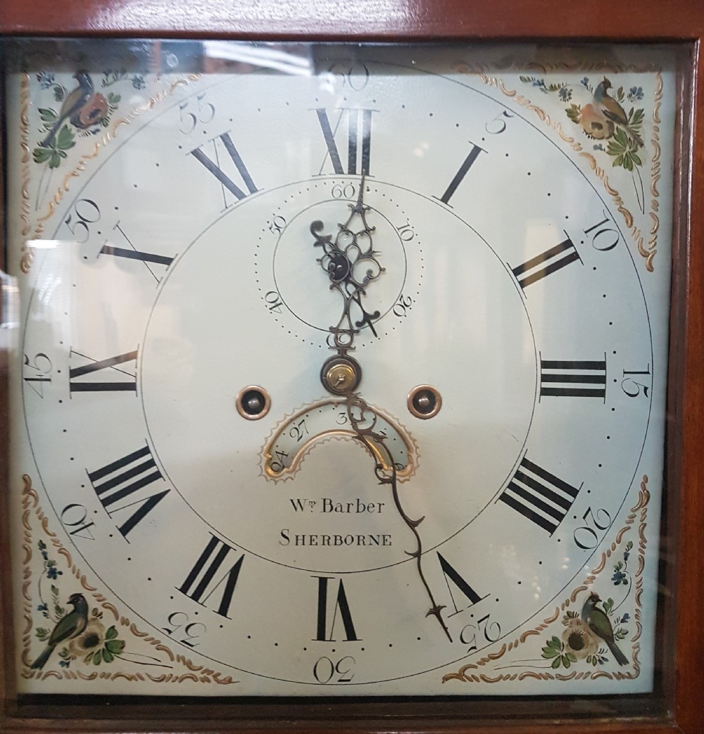 ANTIQUE  OAK  LONG CASE CLOCK View II