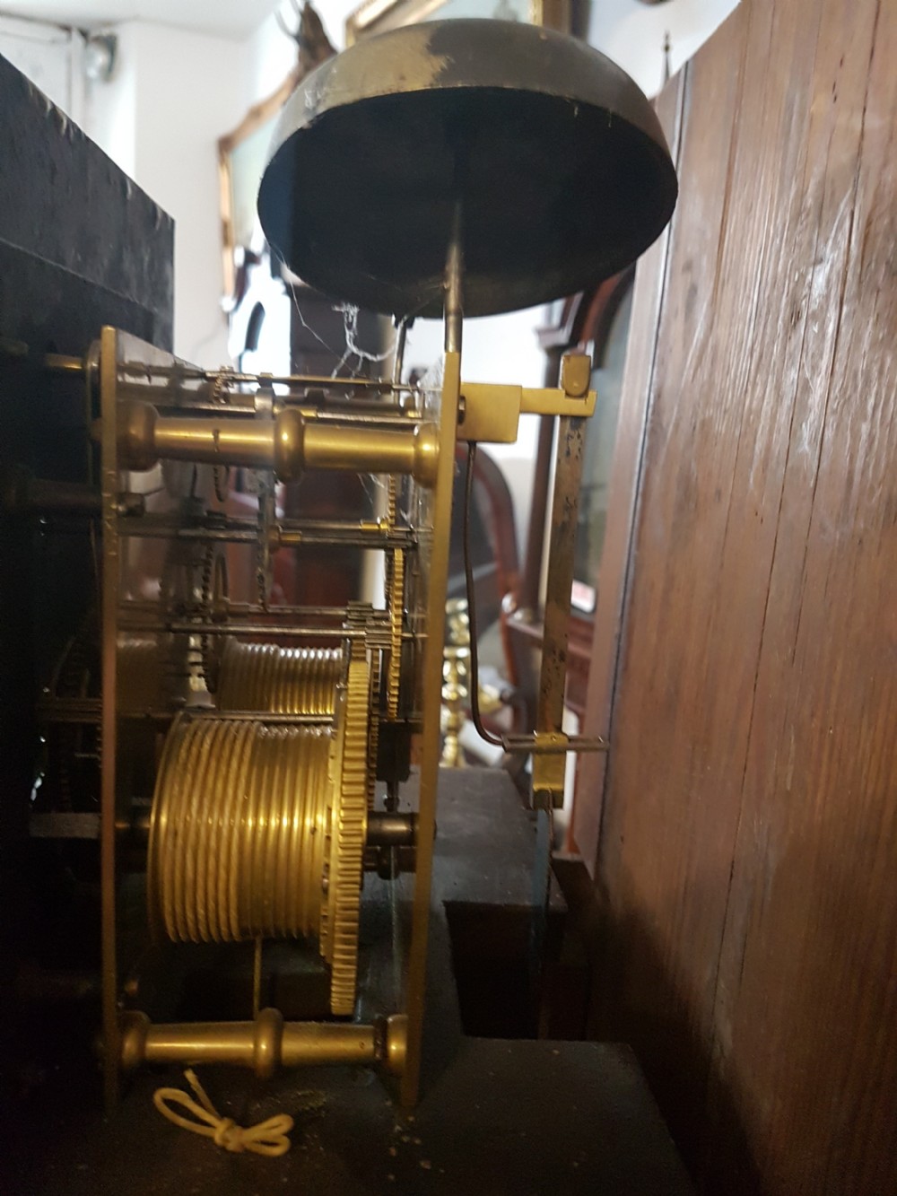 ANTIQUE  OAK  LONG CASE CLOCK View III