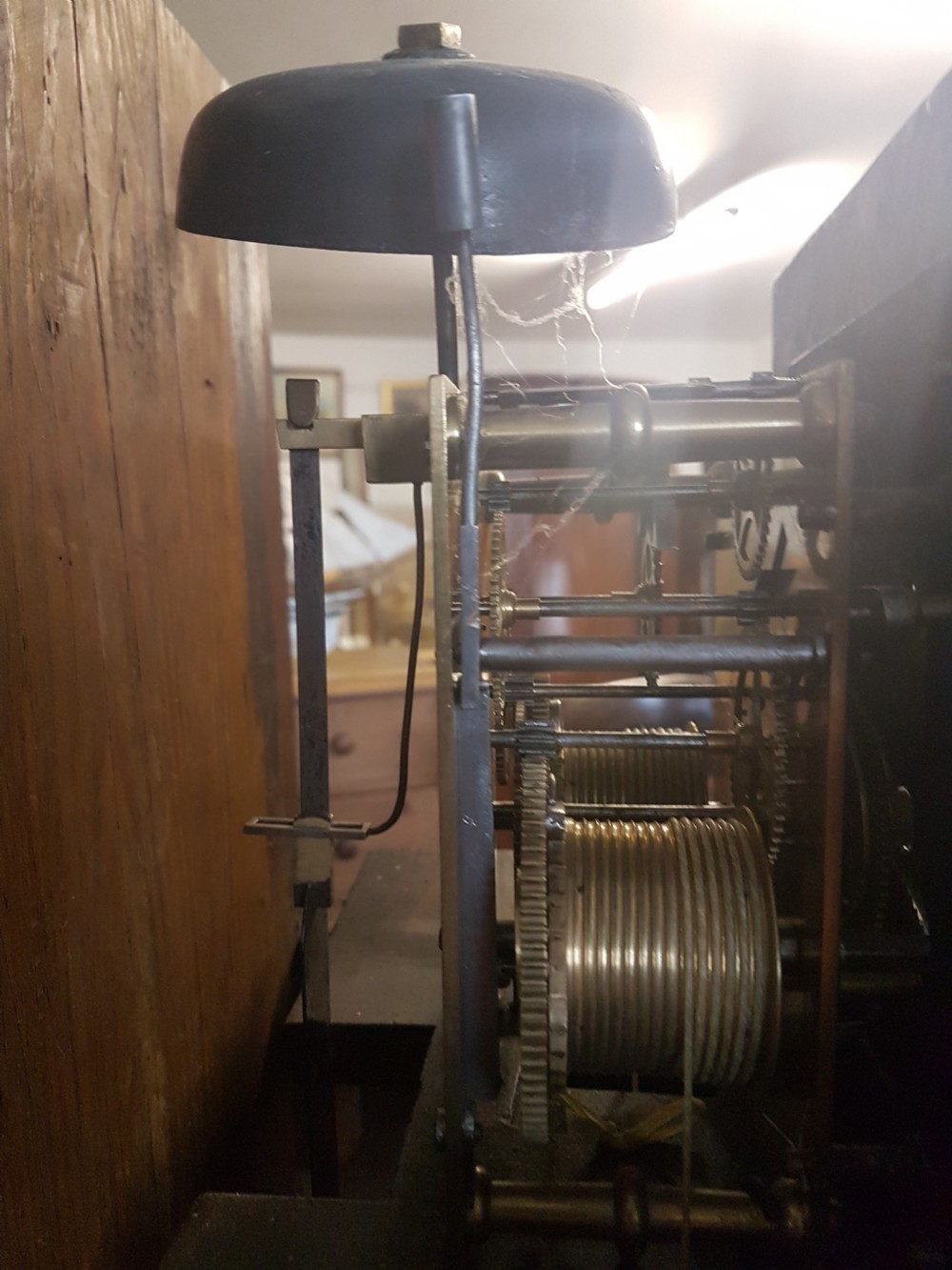 ANTIQUE  OAK  LONG CASE CLOCK View IV